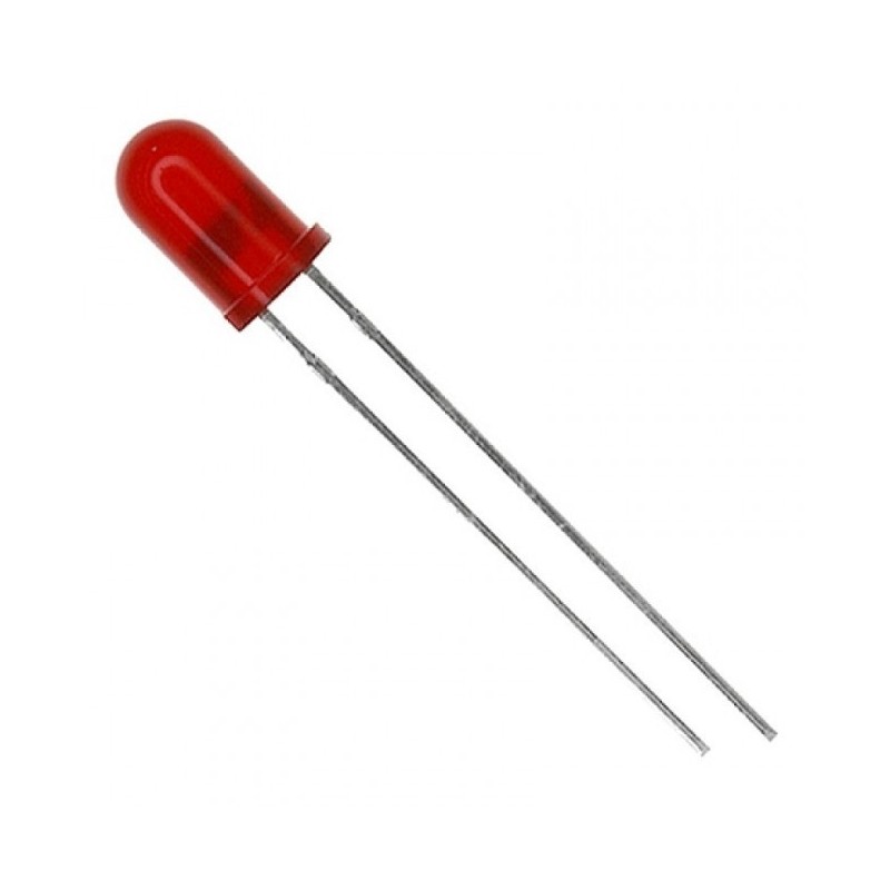 Led 5mm opaco rojo