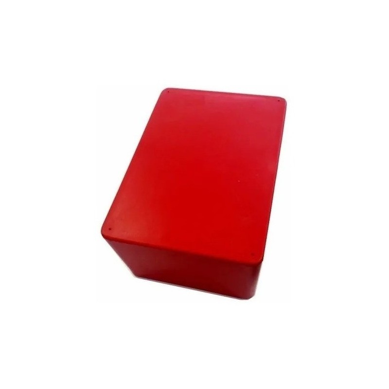 Caja para proyecto poliestireno rojo transparente 154x84.5mm