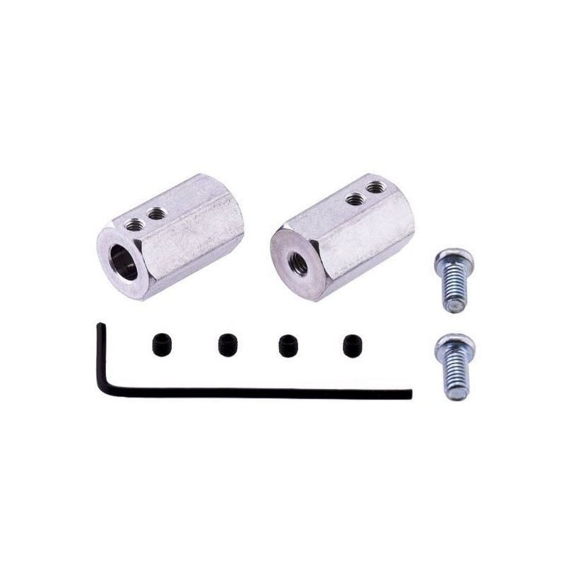 Adaptador para Llantas de 12mm HEX con Motores Con Eje de 6 mm (Corto) â Par (Pololu no. 2686)