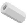 Espaciador Standoff de plástico M6x12mm Hembra