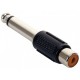 Adaptador de jack RCA a plug 6.3 mm monoaural