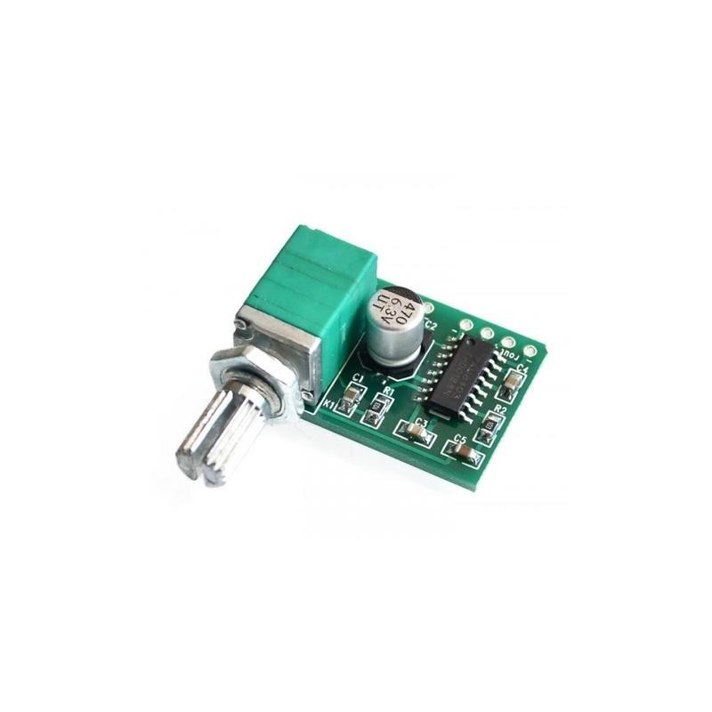 Mini Amplificador 5V con Control de Volumen PAM8403