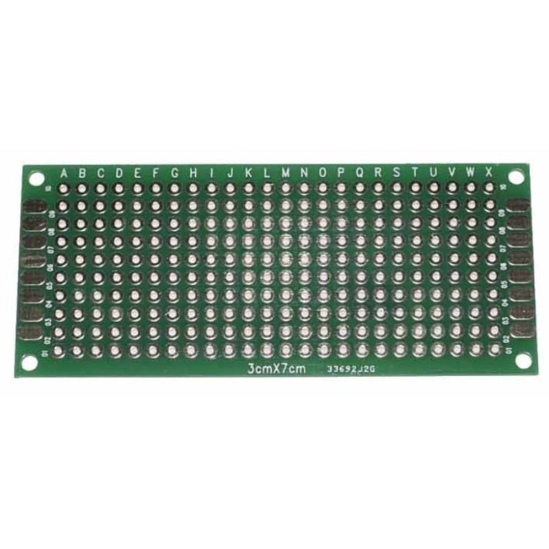 Placa Fenólica Perforada con Doble Cara 3x7cm