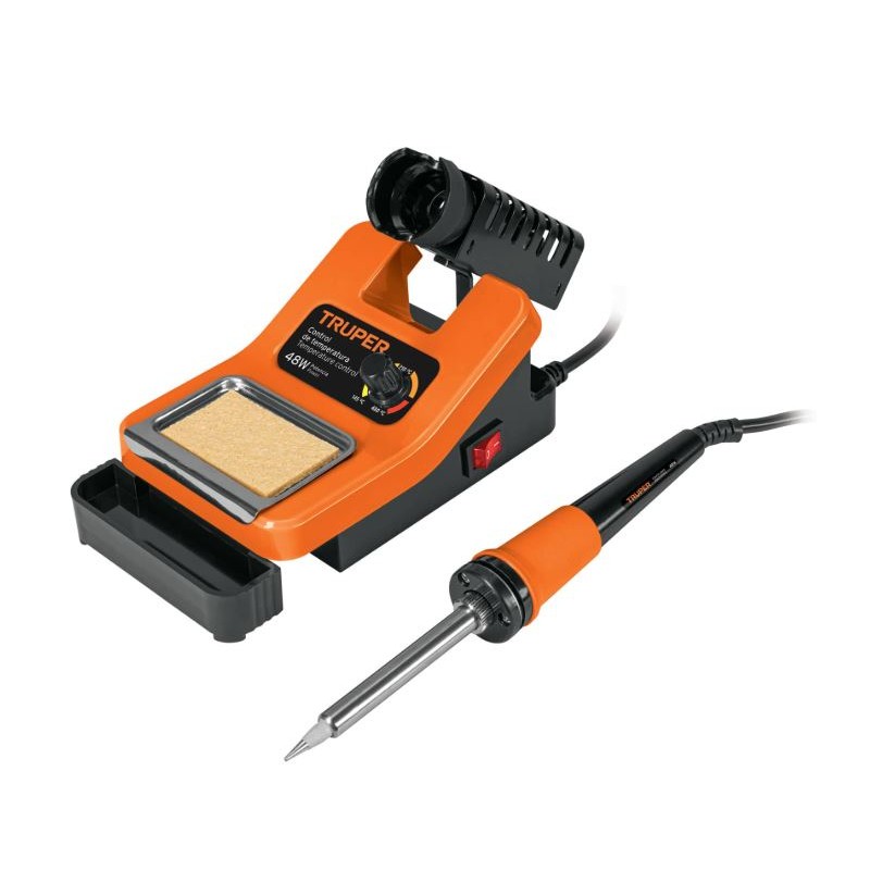 Cautí­n para electrónica con estación Truper 48W