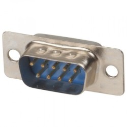 Conector DB9 macho para cable.