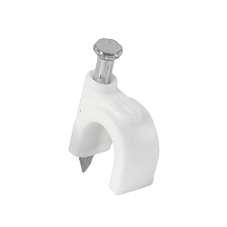 Grapas blancas para cable...