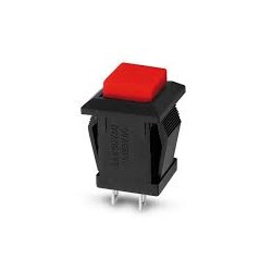 Push button cuadrado 4A 125V color rojo con enclave