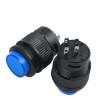 Pulsador  momentáneo con led 3A 250VAC (Azul)