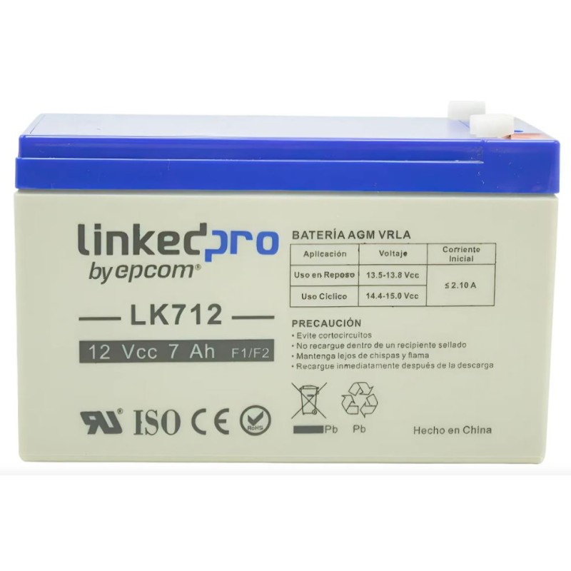 Batería Linked Pro LK712 12V 7000mAh plomo ácido