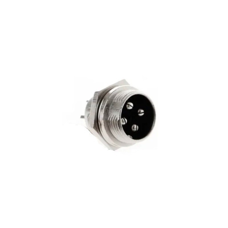 Conector circular macho 12mm x 4 posiciones