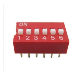 DIP Switch 6 posiciones para PCB