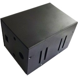 Caja de metal para proyecto color negro 140x92x92mm