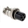 Conector circular hembra 4 posiciones 12mm