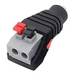 Power Jack DC hembra con push button 2 posiciones