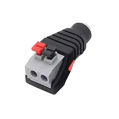 Power Jack DC hembra con push button 2 posiciones