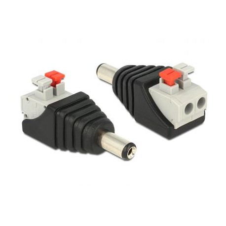 Power Jack DC hembra con push button 2 posiciones