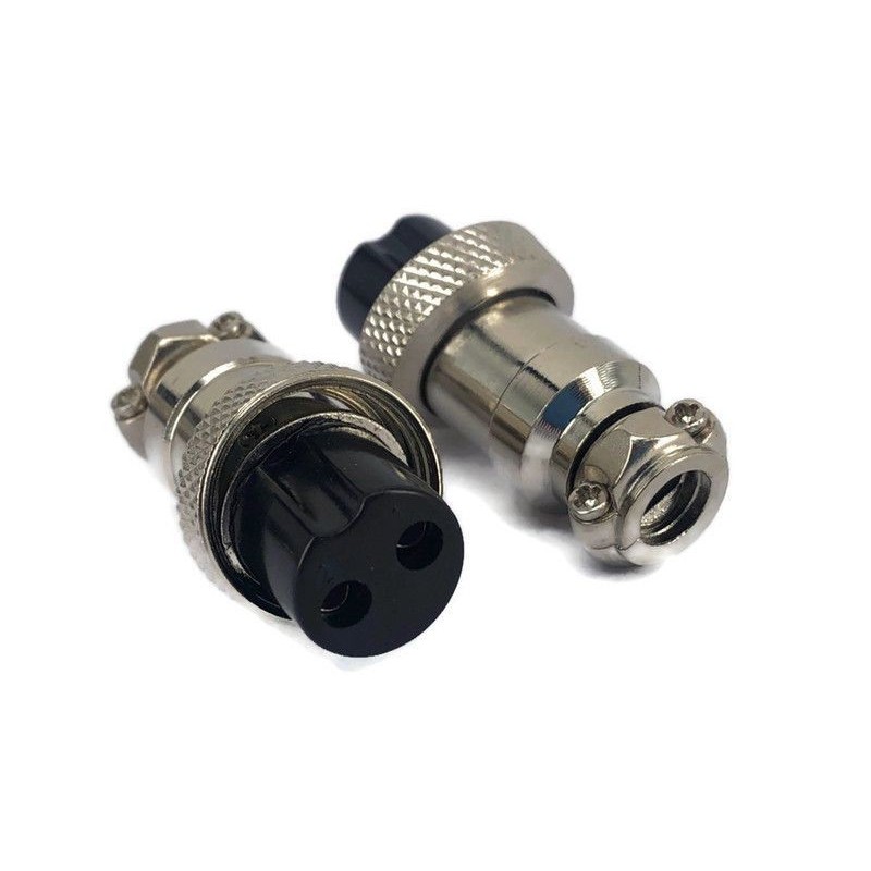 Conector circular hembra 2 posiciones 16mm