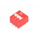 DIP switch para PCB color rojo 3 posiciones