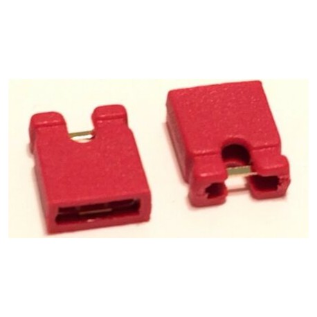 Jumper clip color rojo 2.54mm