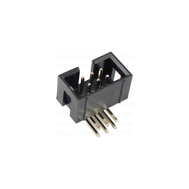 Conector IDC macho en ángulo 3x2 para cable plano