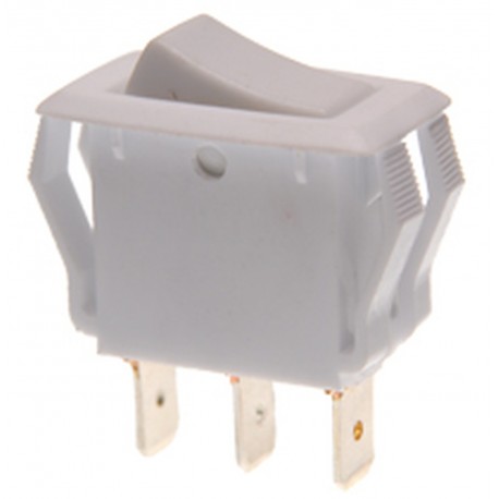 Rocker switch color blanco 3 pines (20x15x10)mm