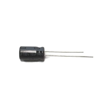 Capacitor electrolitico 10uf 100V.