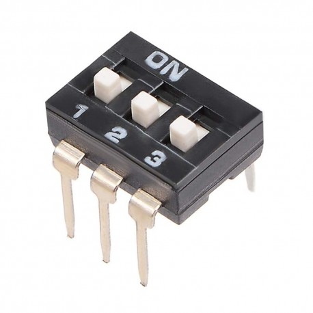 Dip Switch 3 posiciones (Tipo CI)