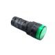 Lampara piloto 16mm con led color verde 12VDC