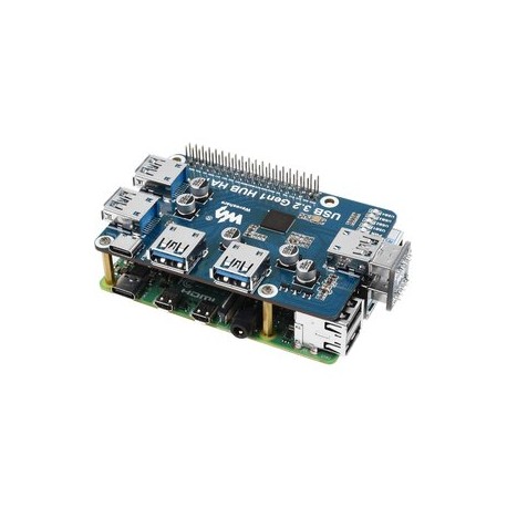 USB 3.2 Gen1 HUB HAT for Raspberry Pi (SKU 17584)