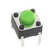 Push button Th 4 pines 6x6 mm Color Verde