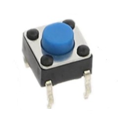 Push button Th 4 pines 6x6 mm Color Azul