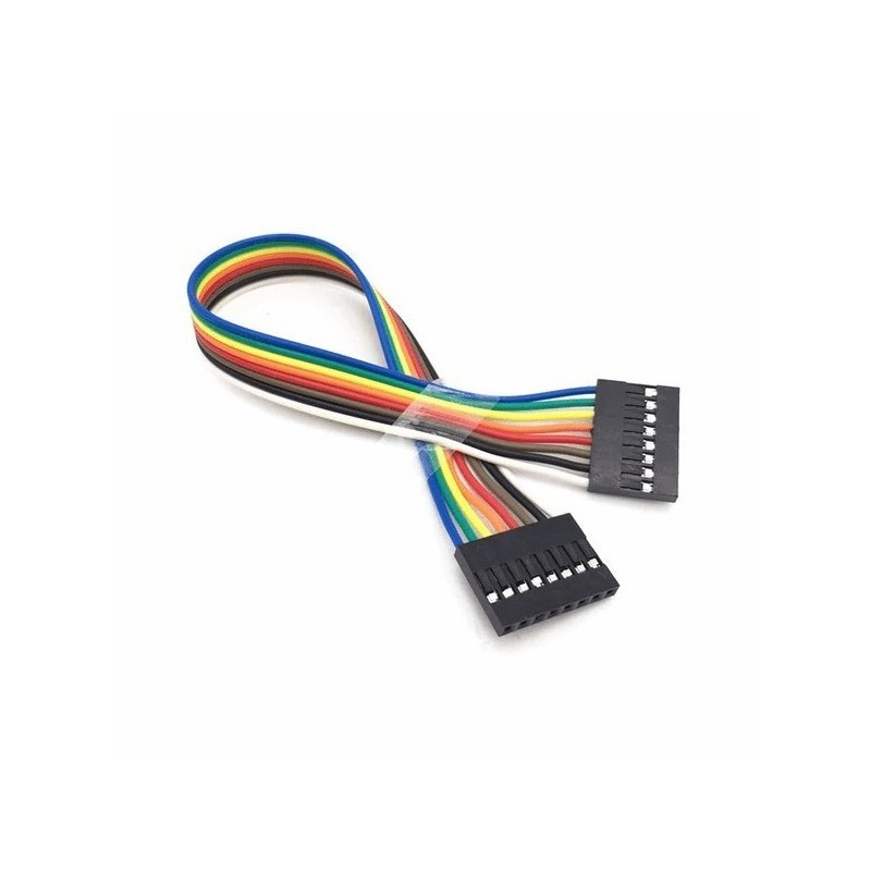 Jumper 8 ví­as con terminal dupont 20 cm.