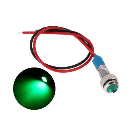 lampara Piloto LED 6mm color verde 5V