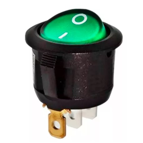 Rocker Switch color rojo 20mm 12V 20A con LED