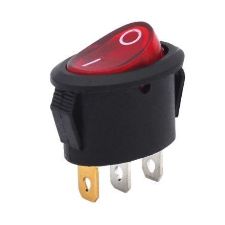 Rocker switch con led 23 mm 220 VAC