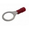 Terminal de ojillo calibre 22 a 16 AWG cubierta roja