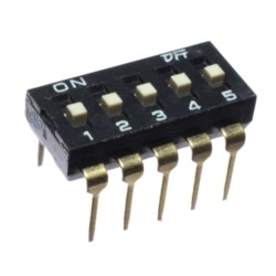 Dip Switch 5 posiciones (Tipo CI)