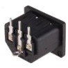 Conector IEC C14 250VAC 10A en ángulo