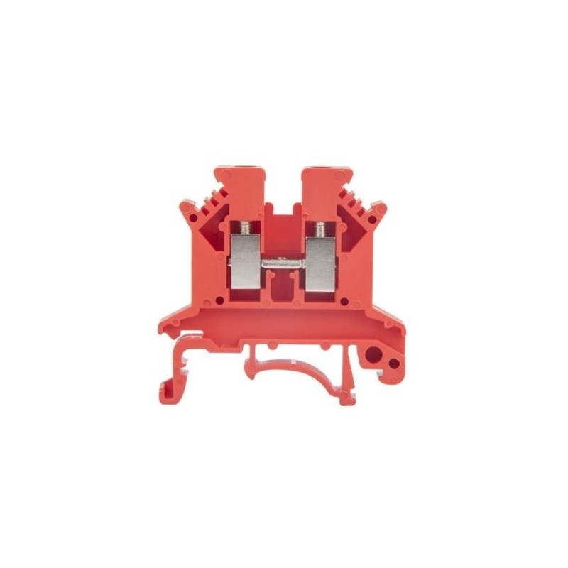 Clema de paso rail DIN JUK2.5B color rojo