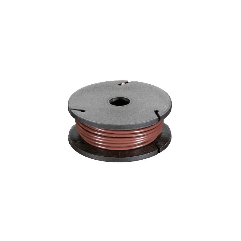 Carrete con 7.5 m de cable calibre 22 AWG color café
